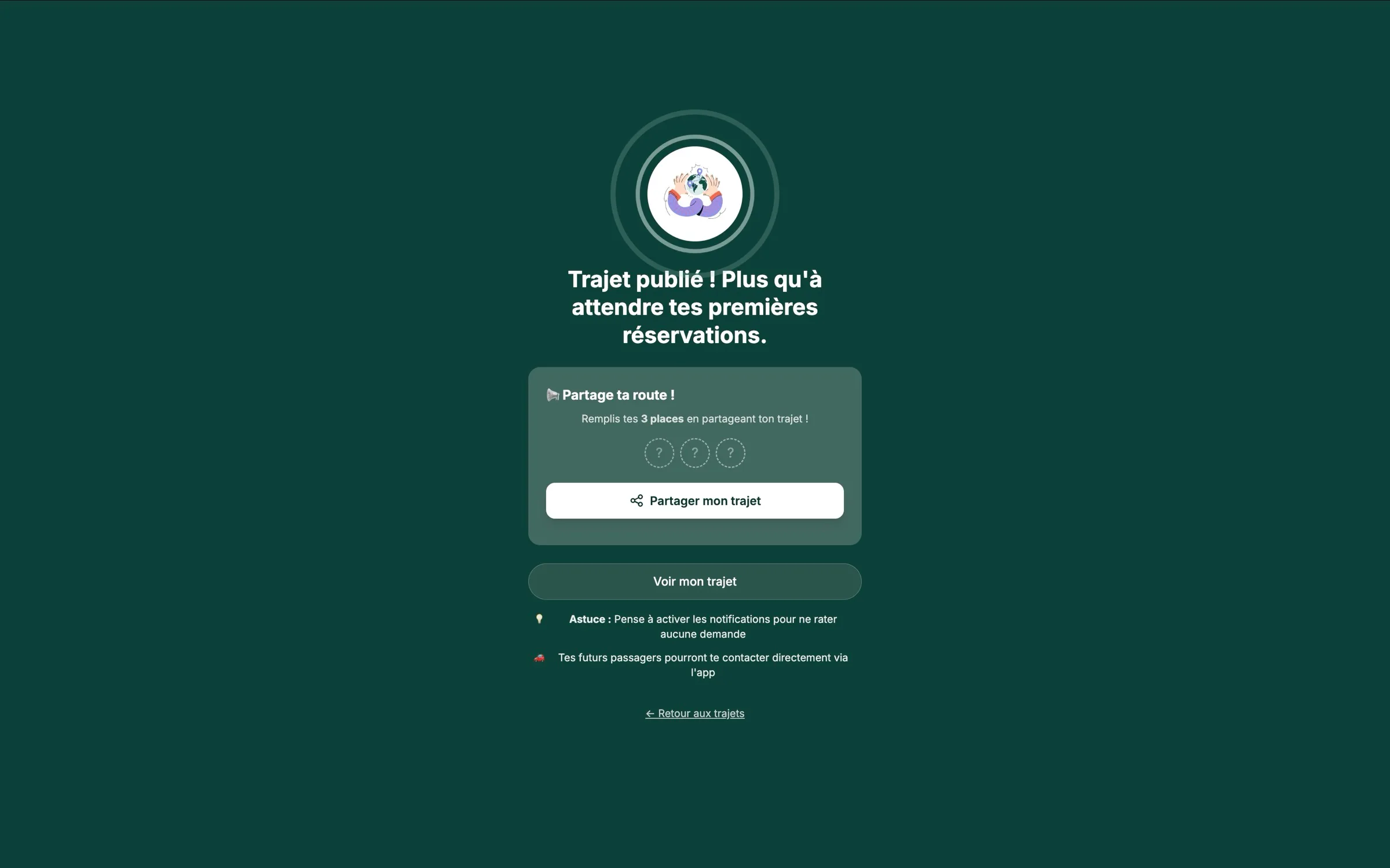 Publication Instagram du Sakifo relayant Roulpéi et écran de trajet publié