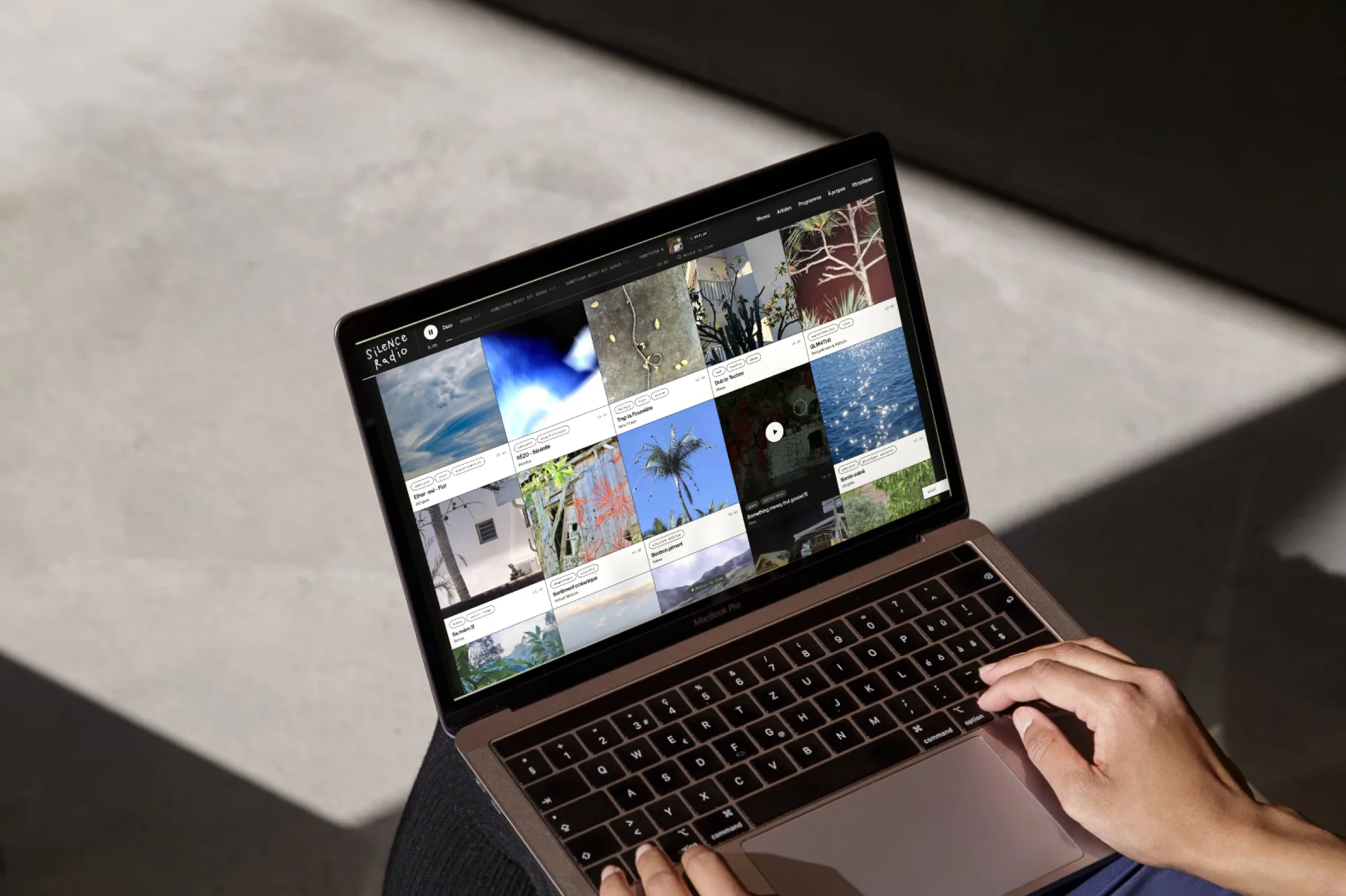 Le site Silence Radio sur ordinateur portable