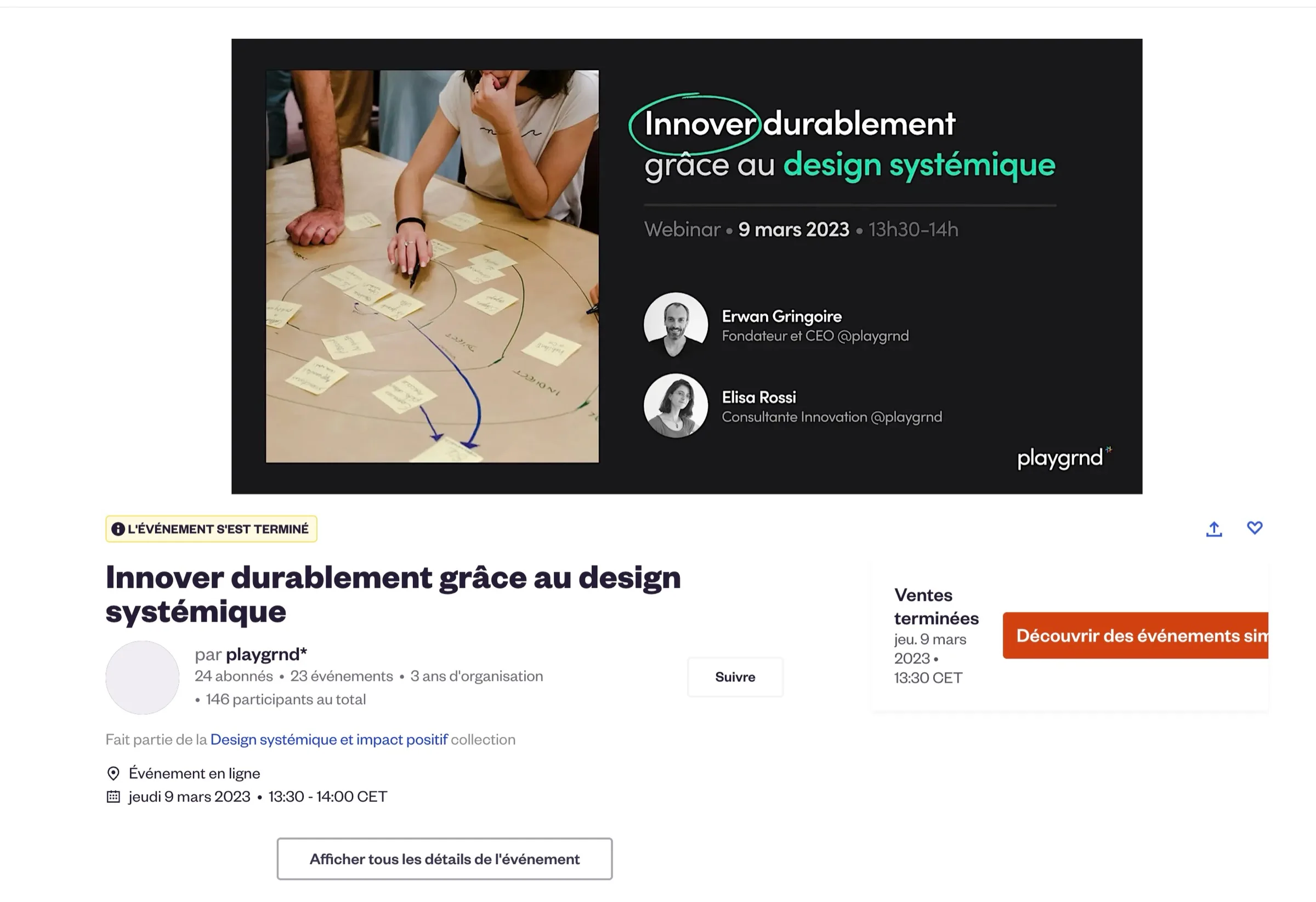 Série de webinaires Playgrnd